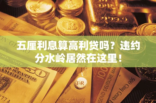 济南五厘利息算高利贷吗？违约分水岭居然在这里！