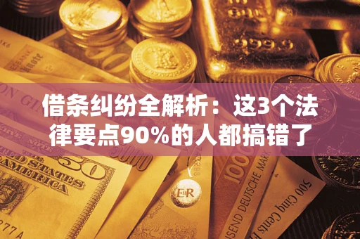 济南借条纠纷全解析：这3个法律要点90%的人都搞错了