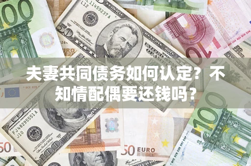 济南夫妻共同债务如何认定？不知情配偶要还钱吗？