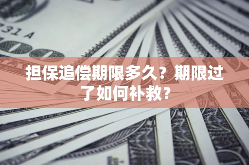 济南担保追偿期限多久？期限过了如何补救？